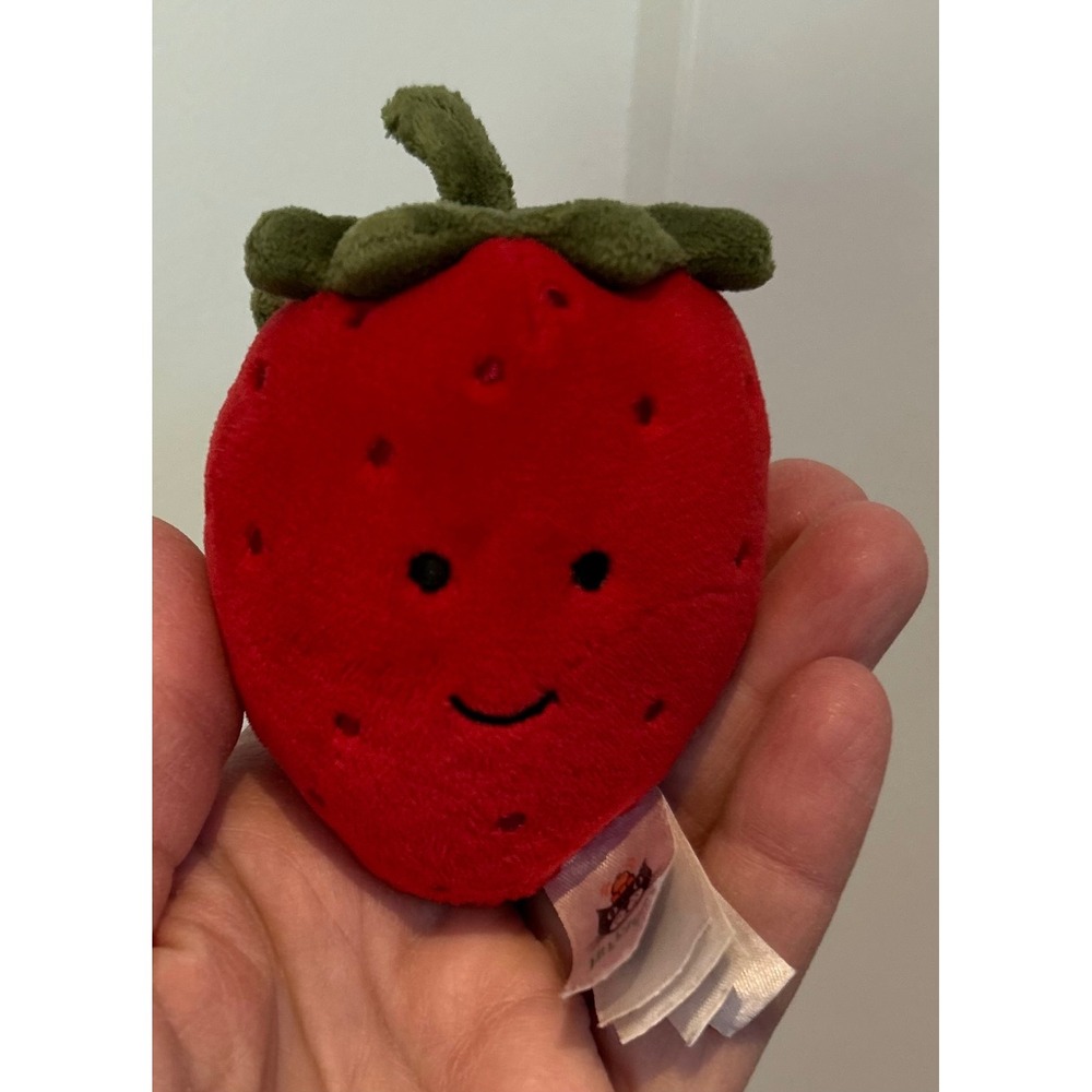 Jellycat Fabulous Fruit Strawberry Red Plush Small Stuffed Animal‎ Toy